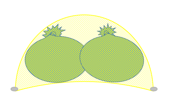 カラス除けネットを被せたごみ袋