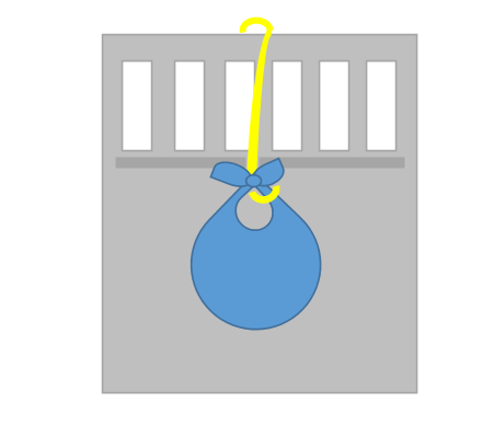 ごみ袋をつるして排出している画像