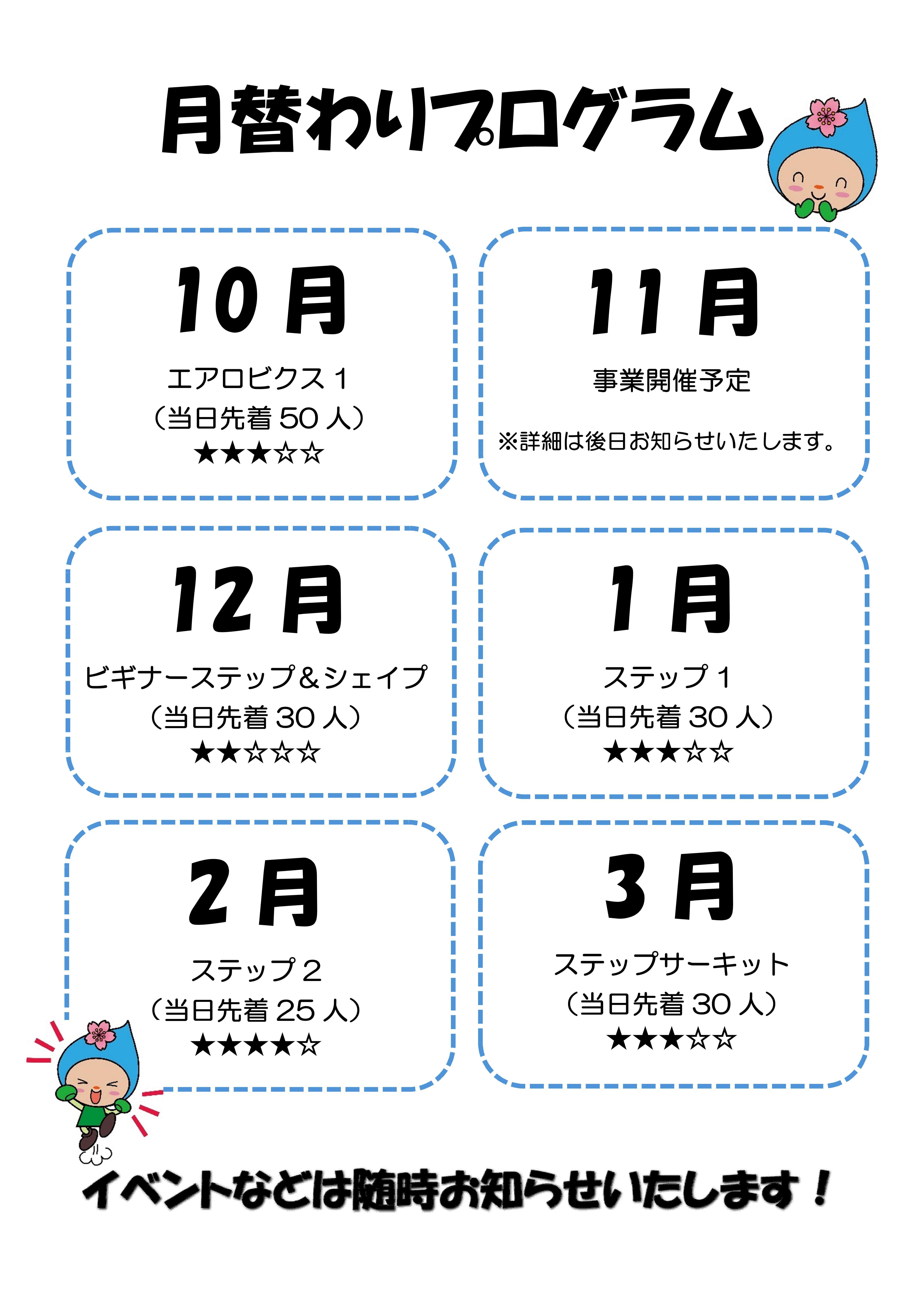 月替わりプログラム