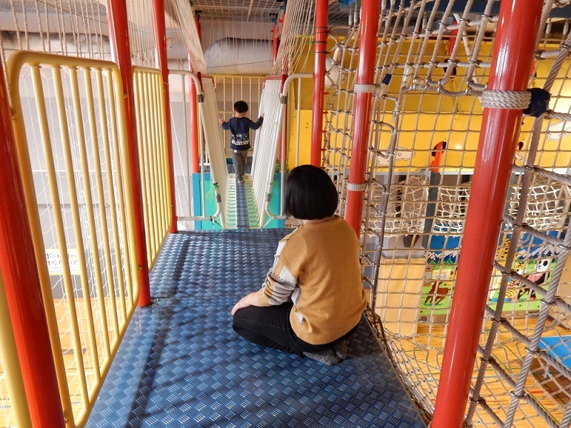 親子で遊ぶ様子