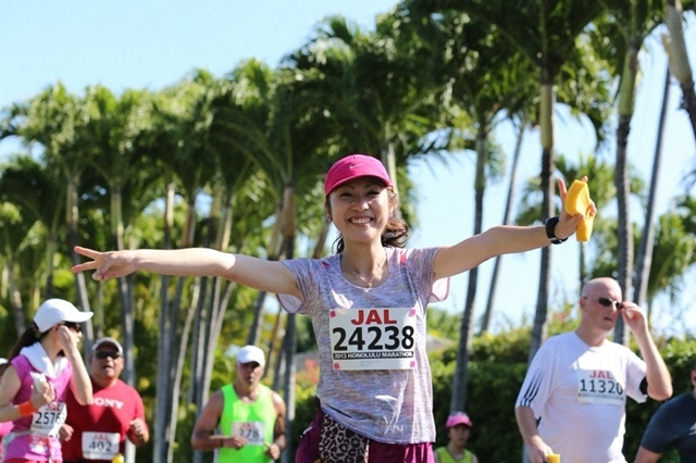 ホノルルマラソンを走る土屋さん